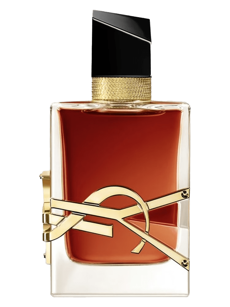 YSL Libre Le Parfum bottle on soft cashmere fabric